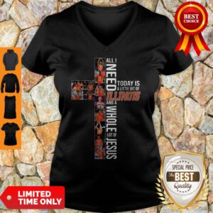 Nice Cross All I Need Today A Little Bit V-Neck