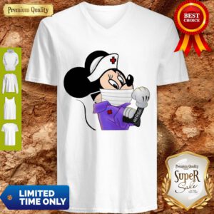 Nice Mickey Strong Nurse V-Neck