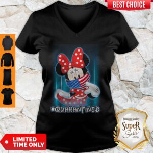 Nice Minnie Mouse Mask American Quarantined V-Neck