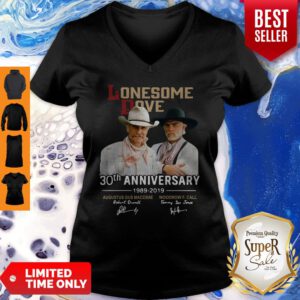Lonesome Dove Book 30th Anniversary Larry Mcmurtry 1989-2019 Signature V-Neck