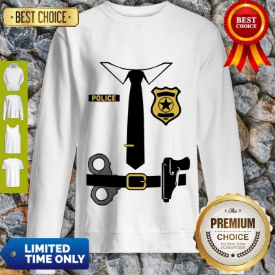 Police Officer Costume Shirt Halloween Policeman Boys Men Sweatshirt