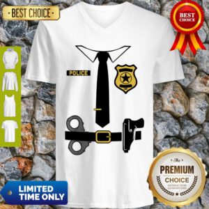Police Officer Costume Shirt Halloween Policeman Boys Men V-Neck