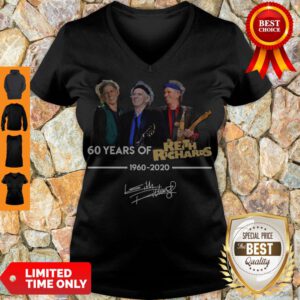 Pretty 60 Years Of Keith Richards 1960 2020 Signature V-Neck