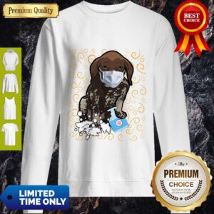 Pretty Dachshund Mask Wash Hands Survived Covid-19 Sweatshirt