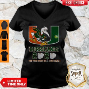 Pretty Miami Hurricanes 2020 The Year When Shit Got Real #Quarantined V-neck- Design By Refinetee.com