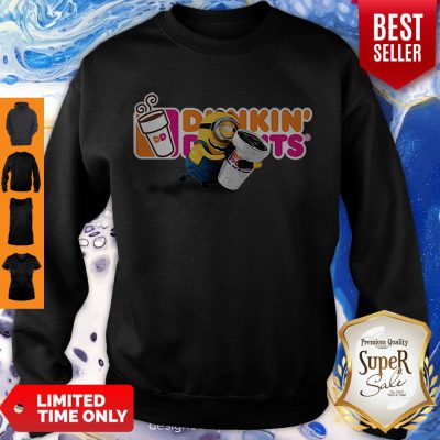 Pretty Minion Hug Dunkin’ Donuts Logo Sweatshirt - Design By Refinetee.com