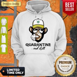 Pretty Monkey Smoking Weed Cannabis Quarantine And Chill Hoodie - Design By Refinetee.com