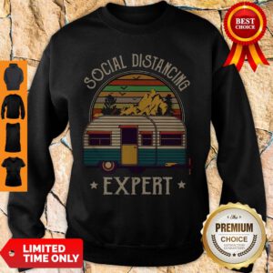Pretty Nice Camping Social Distancing Expert Vintage Sweatshirt - Design By Refinetee.com