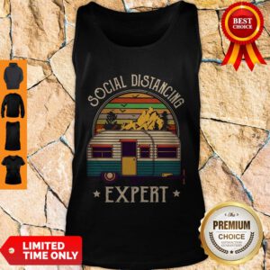 Pretty Nice Camping Social Distancing Expert Vintage Tank Top - Design By Refinetee.com