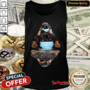 Pretty Rottweilers Mask Water Mirror Tank Top - Design By Refinetee