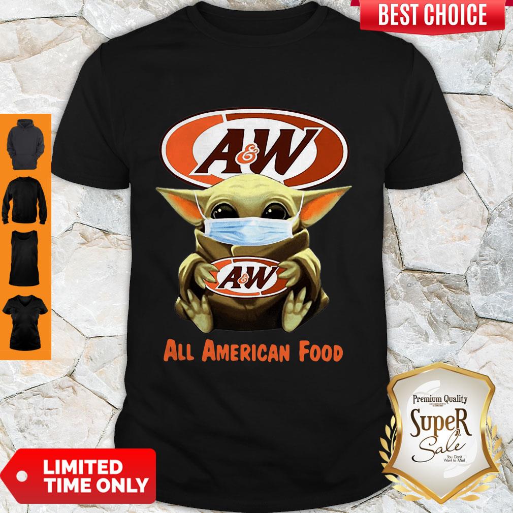 Pretty Star Wars Baby Yoda Mask Hug Aw All American Food Covid-19 Shirt - Design By Refinetee.com