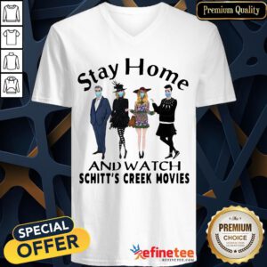 Pretty Stay Home And Watch Schitt’s Creek Movies V-neck - Design By Refinetee