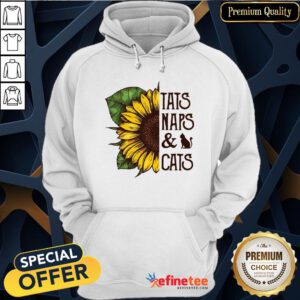 Pretty Sunflower Tats Naps And Cats Hoodie - Design By Refinetee