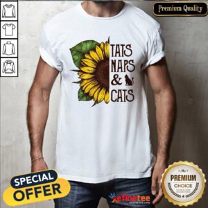Pretty Sunflower Tats Naps And Cats Shirt - Design By Refinetee