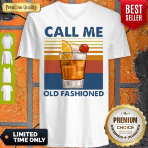 Pro Wine Call Me Old Fashioned Vintage V-Neck