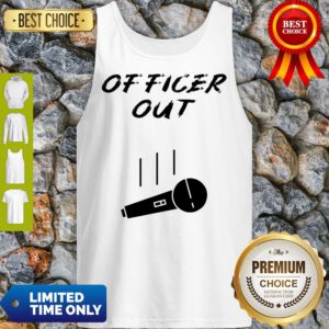 Retired Cop Out Policeman Policewoman Retirement Mic Drop Tank Top - Design By Refinetee.com