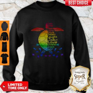 Smile Often, Think Positively, Give Thanks, Laugh Loudly, Love Others, Dream Big Turtle Ocean Sweatshirt - Design By Refinetee.com