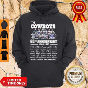 The Cowboys 60th Anniversary 1960 2020 Signature Thank You For The Memories Hoodie - Design By Refinetee.com