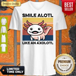 Top Animal Smile Alotl Like An Axolotl Vintage V-Neck