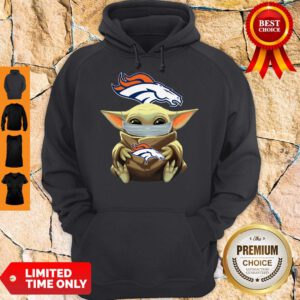 Top Baby Yoda Face Mask Denver Broncos Tee Hoodie - Design By Refinetee.com