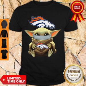 Top Baby Yoda Face Mask Denver Broncos Tee Shirt - Design By Refinetee.com