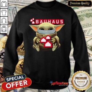 Top Baby Yoda Mask Hug Bauhaus Sweatshirt - Design By Refinetee