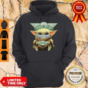 Top Baby Yoda Mask Hug The Wingstop Hoodie
