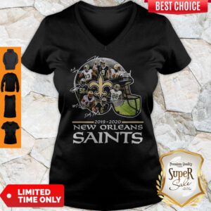 Top New Orleans Saints 2019-2020 Team Player Signatures V-Neck