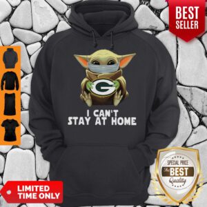 Top Star Wars Baby Yoda Mask Green Bay Packers I Can’t Stay At Home Hoodie - Design By Refinetee.com