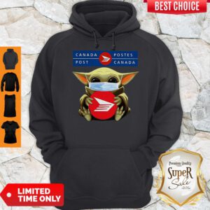 Top Star Wars Baby Yoda Mask Hug Canada Post Covid-19 Hoodie - Design By Refinetee.com