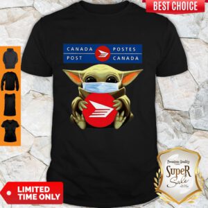 Top Star Wars Baby Yoda Mask Hug Canada Post Covid-19 Shirt - Design By Refinetee.com