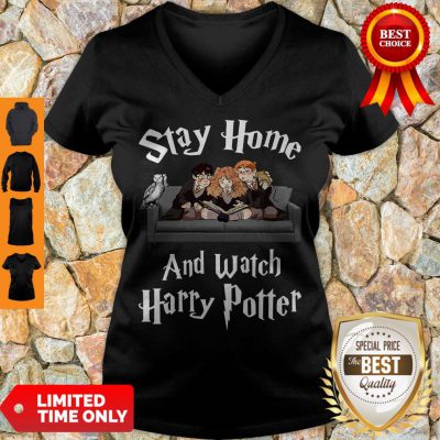 Top Stay Home And Watch Harry Potter V-neck - Design By Refinetee.com