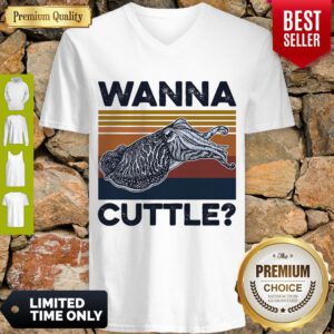 Top Wanna Cuttle Vintage V-neck - Design By Refinetee.com
