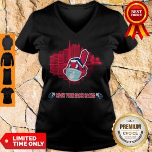 Top Wash Your Damn Hands Cleveland Indians V-neck - Design By Refinetee.com