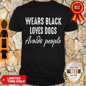 Top Wear Black Loves Dogs Avoids People Shirt - Design By Refinetee.com