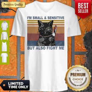 Funny Black Cat Yakuza I’m Small And Sensitive But Also Fight Me V-Neck