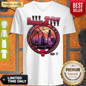 Funny Chicago Bulls Starter 1998 Champions Nba Repeat 3 Peat V-Neck