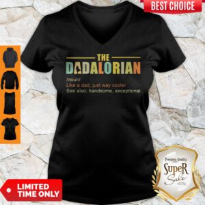 Funny The Dadalorian Definition Vintage V-Neck