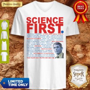 Good Dr Anthony Fauci Science First Milford V-Neck