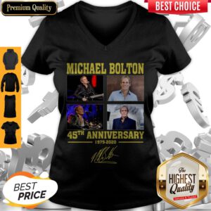 Good Michael Bolton 45th Anniversary 1975 2020 Signature V-Neck