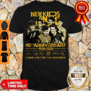 New Kids On The Block 40th Anniversary 1980 2020 Thank You For The Memories Signatures Shirt