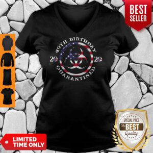 Nice 49th Birthday 2020 Quarantined American Flag V-Neck
