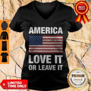 Nice America Love It Or Leave It V-Neck