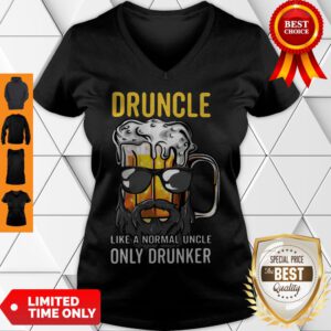 Nice Druncle Like A Normal Uncle Only Drunker Shirt Classic V-Neck