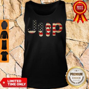 Nice Jeep American Flag Veteran Independence Day Tank Top
