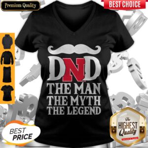 Nice Nebraska Cornhuskers Dad The Man The Myth Legend Happy Father's Day V-Neck