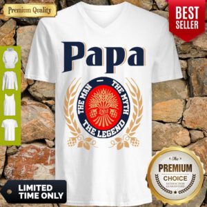 Nice Papa The Man The Myth The Legend Miller Lite V-Neck