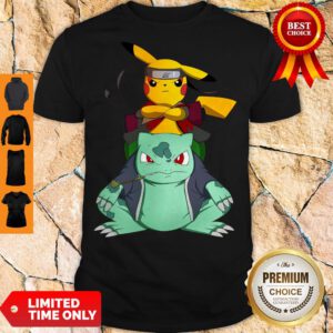 Nice Pikachu Bulbasaur Pokemon Naruto Parody Shirt