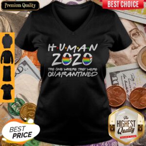 Original LGBT Human 2020 The One Where They Were Quarantined V-neck