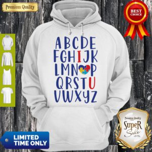 Pretty Alphabet I Love Autism You Hoodie